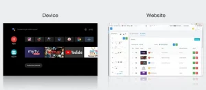 IATV Stick Q3 Android TV device and website