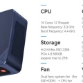 Beelink SEi12 cpu, gpu storage