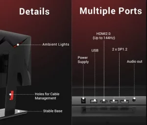 KTC H27T22 Review ports