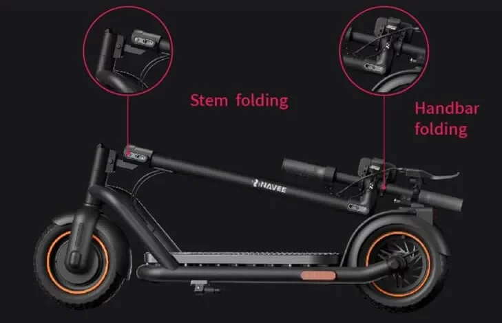 NAVEE N65 Electric Scooter folding design