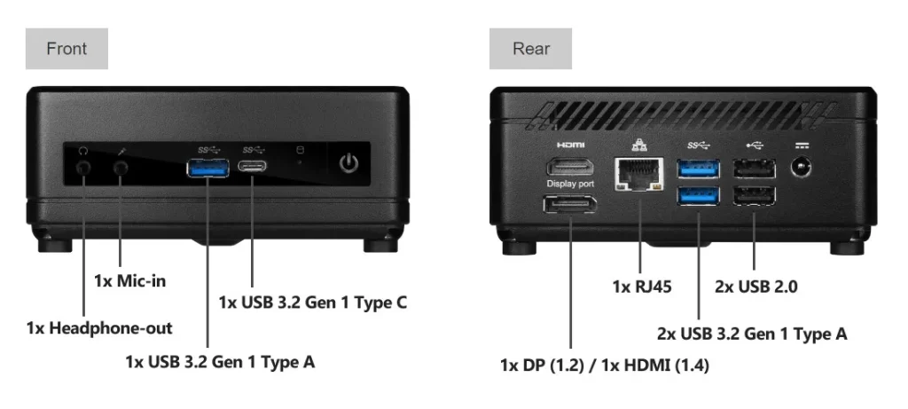 MSI Cubi 5 12M interface