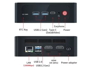 Beelink SER5 Plus interface