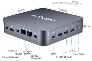 MINIX NEO J51-C8 interface and size