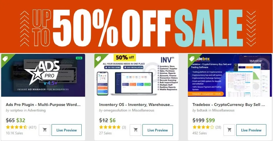 Envato Market Mid Year Sale CodeCanyon.Com