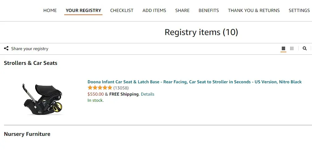 Amazon Baby Registry from filup 2