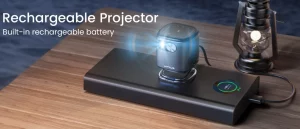 Wimius Q2 DLP Projector rechargerable